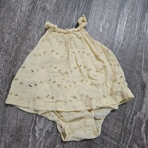 GAP Light Yellow Eyelet Baby Dress